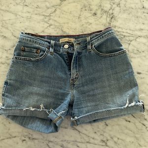 Levi's cut off shorts.